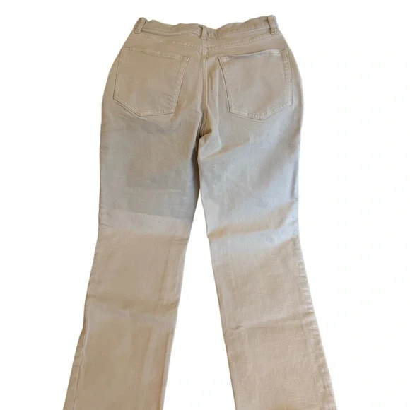 Buck Mason Women's Cream Straight Leg Jeans (Rider Jeans) - Size 26 - Picture 3 of 6